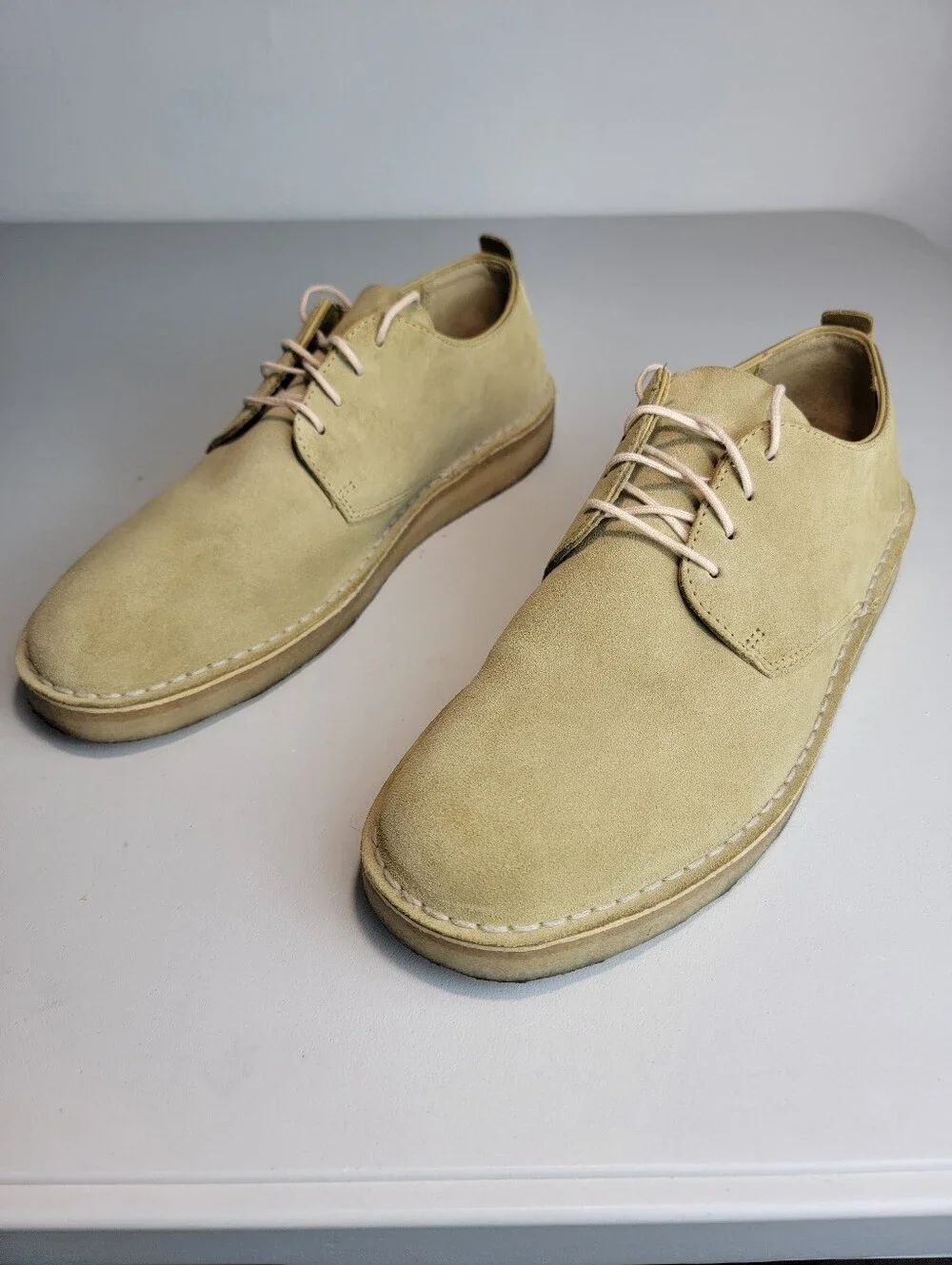 Clarks Originals Men's Coal London Maple Suede Leather Derby Shoes Size 10 M